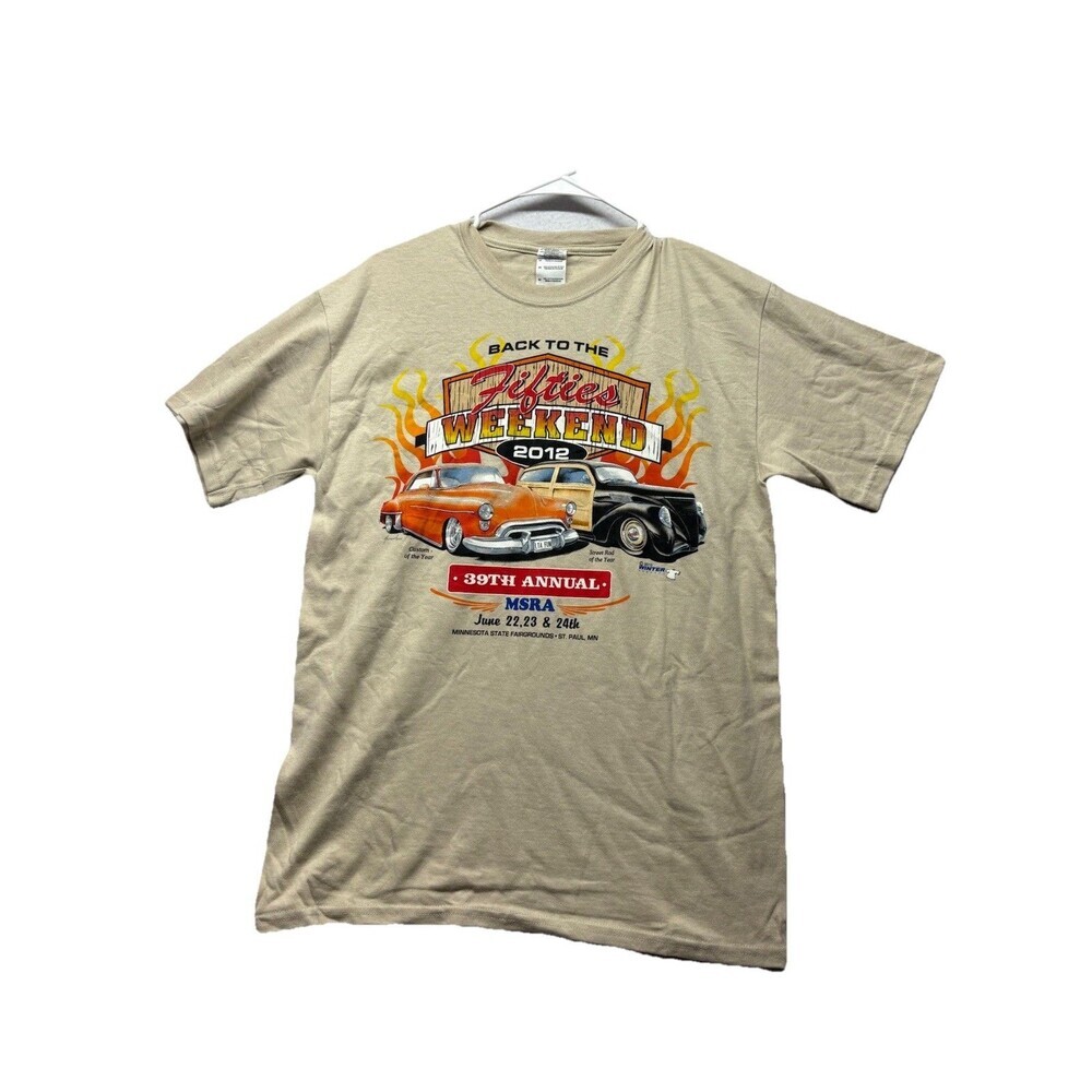 2012 MSRA Back To The Fifties Shirt Mens M Classic Antique Car St Paul 39th